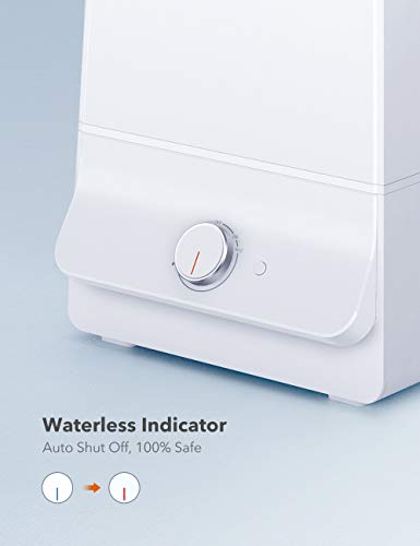 image for TaoTronics Humidifiers for Bedroom Babies, 26dB Ultra Quiet, Cool Mist