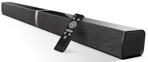 HoYLluDLL 2.0 Channel Soundbar for TV Devices, 32 Inch Divisible 2-in-1 Soundbar for TV Soundbar Bluetooth with 3 EQ Modes and 3D Surround Sound, TV Speaker Soundbars with ARC/Optical/Aux, 1 Piece
