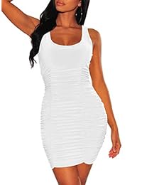 Beagimeg, vestido de club, sin mangas, sexy, sin mangas, para mujer