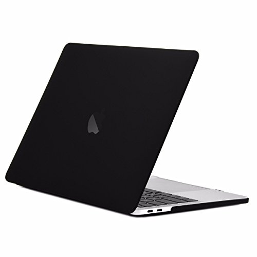 TOP CASE MacBook Pro 13 inch Case 2019 2018 2017 2016 Release A2159 A1989 A1706 A1708, 4 in 1 Essential Rubberized Hard Case, Keyboard Cover, Screen Protector, Sleeve for MacBook Pro 13" - Matte Black