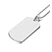 BAIYI Medical Alert ID Necklace Stainless Steel Matte Dog Tag for Men Women 24 inch Free Engraving