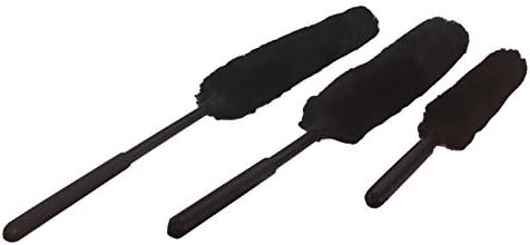 Garage Ready Wheel Woolies Set - No Scratch Metal Free Durable Genuine Wool Cleaner with Non-Slip Handle Ideal for Hard to Reach Areas