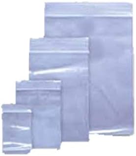 100 Grip Seal Bags - 50mm x 50mm (2" x 2") Plain RESEALABLE Reusable Pouches Clear Plastic POLYTHENE Bag