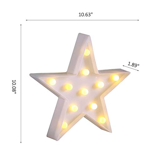 JUHUI Marquee Light Star Shaped LED Plastic SignLighted Marquee Star