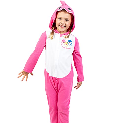 Pinkfong Baby Shark Baby Girls Cosplay Hooded Costume Coverall Romper 0