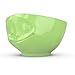 FIFTYEIGHT PRODUCTS TASSEN Porcelain Bowl, Happy Face Edition, 16 oz. Light Green, (Single Bowl) for Serving Cereal, Soup