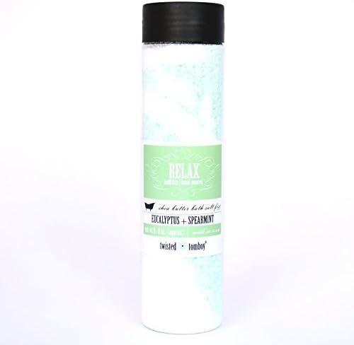 Eucalyptus+Spearmint Shea Butter Bath Salt Fizz (Think 'Bath Bomb' In A Bottle!) Lush, Nourishing, Natural, Moisturizing & Detoxing W/Epsom, Sea Salts & Replenishing Oils BEST SELLER!