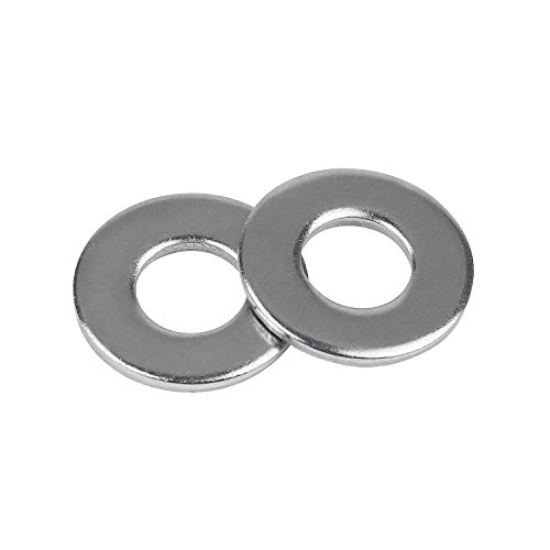 Favordrory 1/4" Stainless Flat Washer, 5/8" Outside Diameter, 304 Stainless Steel, 100 PCS