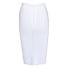 HLBandage High Waist Pure Color Knee Length Rayon Bandage Skirt