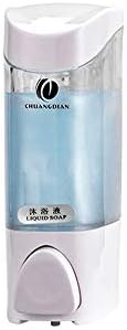 HEHEN CHUANGDIAN Wall Mounted Manual Single Cell Transparent Soap Dispenser 300ml White