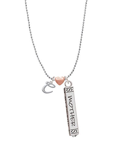 Mother Daughter Friends Forever Bar - C Initial - La Vie en Rose Necklace