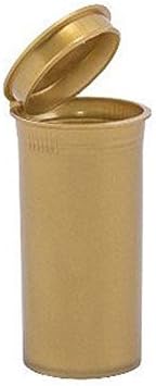 10x 13 Dram / 50ml Pop Top Bottle Stash Containers - Opaque Gold