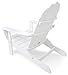 POLYWOOD AD7030WH Classic White Oversized Curveback Adirondack Chair