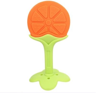 MK Shoppy Baby Teether Orange Shape Teether Silicone Baby Dental Care Toothbrush Training Baby Care Silicon