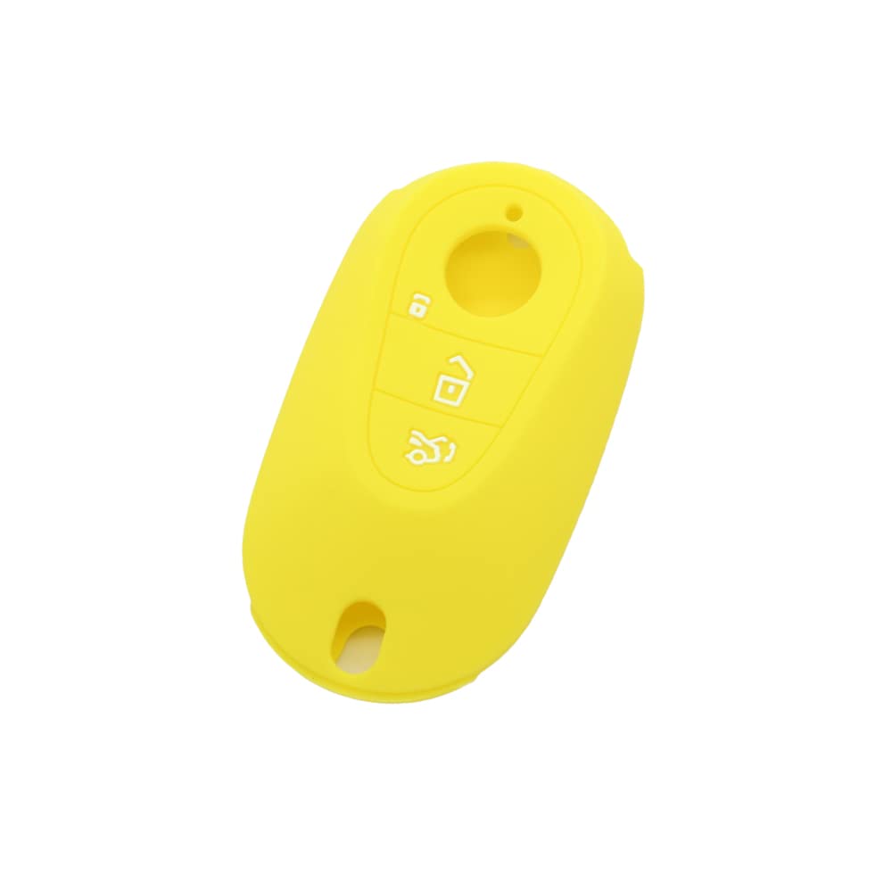 BROVACS Silicone Cover Protector Case Holder Skin Jacket Compatible with MERCEDES BENZ 3 Button Remote Key Fob CV2953 Yellow