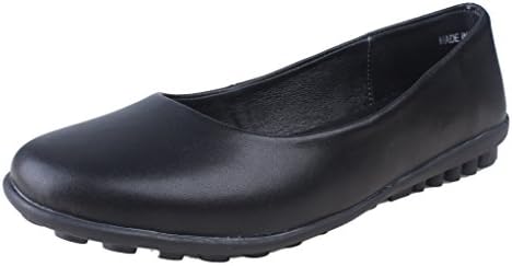 Kunsto Women's Leather Loafer Shoes Remote Control Shaped Bottom