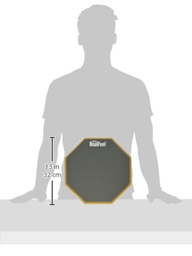 Evans RealFeel - Drum Practice Pad - Drum Pad - Drummer Practice Pad - Gum Rubber & Neoprene, 2 Sided, 12 Inch