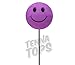 HappyBalls Purple Happy Smiley Face Car Antenna/Rear View Mirror Dangler/Desktop Spring Stand
