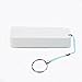 White Perfume Universal 2600mAh USB Port Battery Charger Portable External Emergency Power Bank with Key Ring for iPhone4 4s 5 Blackberry Samsung iPod Smart Phone
