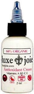 LuxeJoie Antioxidant Facial Moisturizing Creme 66% Organic With White Willow Bark (Anti-Microbial, Anti-Inflammatory, Anti-Fungal &amp; Exfoliating)