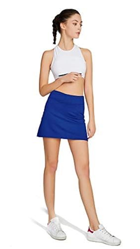 Women's Casual Pleated Tennis Golf Skirt with Underneath Shorts