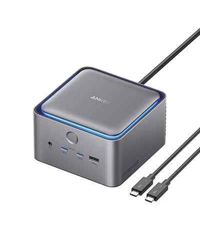 Anker Prime TB5 Docking Station, 14 Ports Thunderbolt 5 Docking Station mit 140W Max. Laden, 120 Gbit/s max. Transfer, LED-Beleuchtung, Kühlsystem, bi