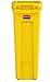 Rubbermaid Commercial Vented Slim Jim Trash Can Waste Receptacle, 23 Gallon, Yellow, Plastic, 1956188