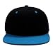 City Hunter Cf918t Plain Blank Snapback Caps (22 Colors) (Black with Teal Visor)