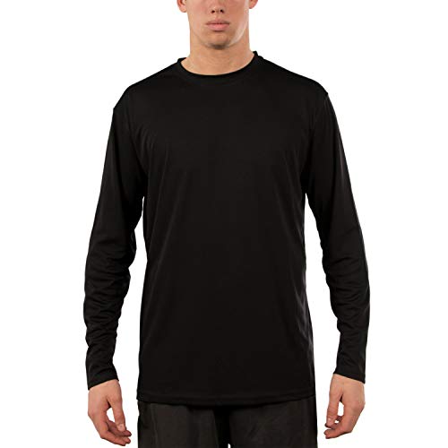 Vapor Apparel Men's UPF 50+ UV Sun Protection Performance Long Sleeve T-Shirt X-Large Black