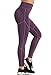UURUN Workout Pants for Women High Waist Tummy Control Yoga Pants Non See Through Slim Compression Leggings for Fitness Running Gym Athletic Purple Lthumb 1