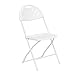Flash Furniture HERCULES Series 650 lb. Capacity White Plastic Fan Back Folding Chair primary