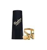Vandoren LC590AP M/O Ligature and Plastic Cap for Baritone Saxophone; Aged Gold Finish
