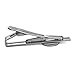Marines USMC Black White Logo Licensed Round Tie Bar Clip Clasp Tack Silver