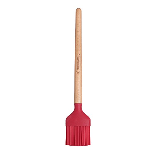 Farberware 5211456 Professional Heat Resistant Silicone Basting Brush With Wood Handle, Red