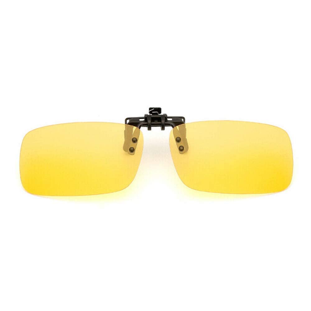 Boxonly UV400 Sunglasses Polarized Clip On Flip-up Driving Glasses Night Vision Len For Men Women Driving Hiking Fishing Outdoor Sport Night Vision Yellow