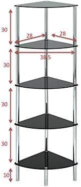 ASPECT Polo 5 Tier Corner Display Glass Unit-Black, Chrome, S, 5 Tier Corner-S - Image 3