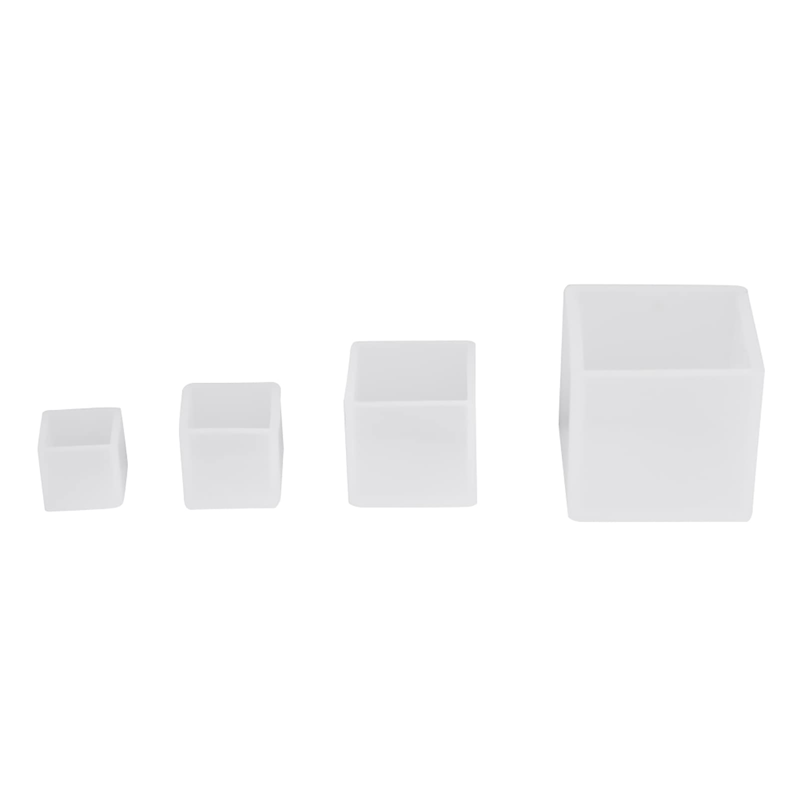 Resin Molds, 4 Sizes Square Silicone Epoxy Resin Mold Cube Resin Casting Moulds for DIY Craft Making Paperweight Soap Candle → **Silicone Resin Molds, 4 Size