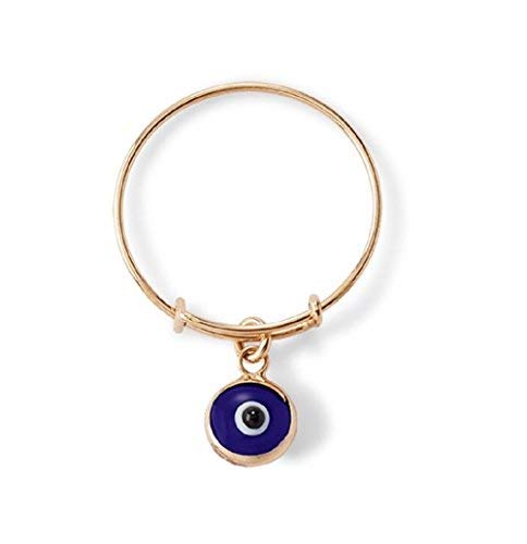 Alex and Ani Women's Evil Eye Expandable Wire Ring 14kt Gold Plated One Size