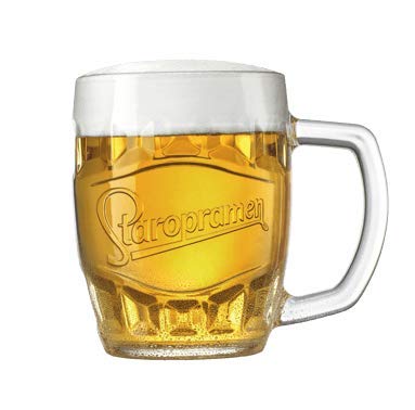 Staropramen Official Merchandise Beer Glass 0.5L Calibrated | Original Texican Beer Tumbler | Perfect for the Home Bar |1 Glass