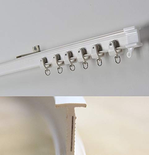 Alwaysuc 3 Meters / 9.8 Bendable Straight Windows & Balcony Slide Rail Top Mounting Ceilling Installation - Thumbnail 4