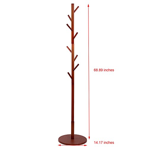 MAXGOODS Coat Rack Free Standing Modern DIY Heavy Duty Entryway Wooden