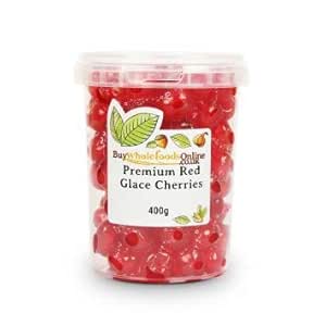 Amazon Com Buy Whole Foods Red Glace Cherries Premium No 1 400g Grocery Gourmet Food