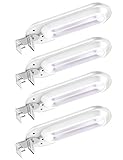 Solar Deck Lights Outdoor Waterproof 18 LED Solar Gutter Lights for Yard Walkways Stairs Patio Pathway Step Driveway (Cool White, 4 Pack)