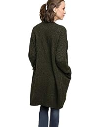 Umgee Women's Heathered Open Front Long Oversized Cardigan Sweater with Pockets