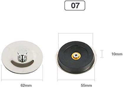 sweeTvT Drain Stoppers,Sink Drain Plug Kitchen Bathtub Mop Pool Sewer Plug Sink Sink Stainless Steel Deodorant Insect-Proof Accessories, 52-55Mm2Pcs