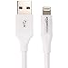 Amazon Basics Lightning to USB A Cable, Advanced Collection, MFi Certified Apple iPhone Charger, White, 6 Foot