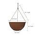 Hanging Flower Pots for Outdoor Plants, Garden Hanging Planters Set of 2(13.2 Inch, Terracotta Color)