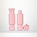 VinBee 12 Pcs Lip Gloss Tubes DIY Empty Candy Shape Lipstick Containers with Brush Reusable Sample Bottles (Pink)