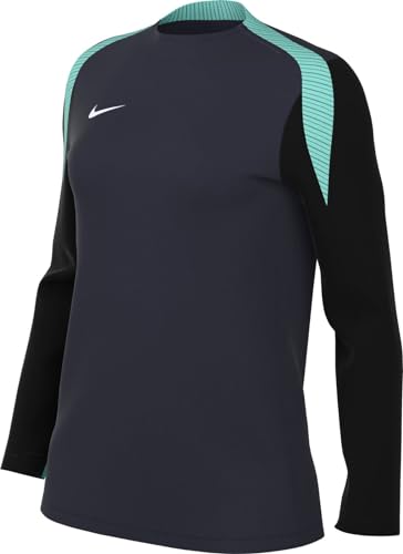 Nike W NK DF Strk24 Crew Top K Haut à Manches Longues, Obsidienne/Hyper Turq/Noir/Blanc, m Femme