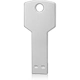 64G Key Shape USB Flash Drive, K&amp;ZZ Metal Thumb Drive USB2.0 Flash Disk Memory USB Stick Expansion Disk- Silver